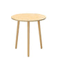 Table basse ronde contemporaine en bois, table de cocktail à 3 pieds