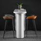Industrial White Pub Bar Table Wood Double Pedestal Bar Dining Table Fixed Table Clearhalo 'Bar Furniture' 'Bar Tables' 'bar_tables' 'furn' 'furn_bar_tables' 'Furniture' 'furniture_bar_tables' 'Kitchen & Dining Furniture' 1200x1200_a3a26269-cef2-4c92-90b9-cfcece566a27