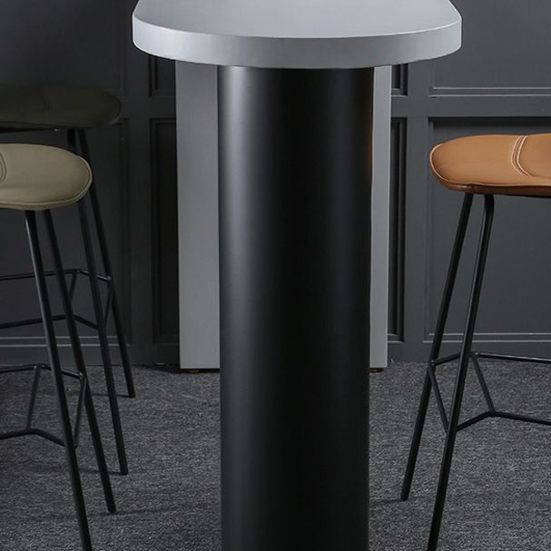 Industrial Wood Pub Table with Specialty Table Top Double Pedestal Table - 41.3" H Clearhalo 'Bar Furniture' 'Bar Tables' 'bar_tables' 'furn' 'furn_bar_tables' 'Furniture' 'furniture_bar_tables' 'Kitchen & Dining Furniture' 1200x1200_a3a3cffe-39ee-4483-bdf4-82d2dc90888c