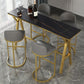 Industrial Rectangle Bar Table Metal Base Bar Height Table for Living Room