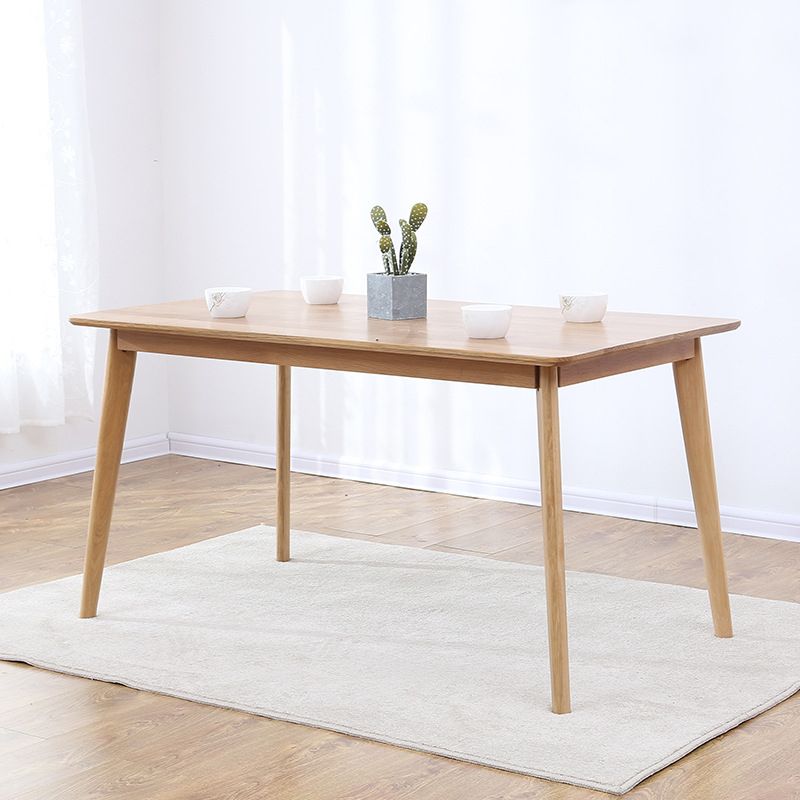 Modern Oak Wood Table for Restaurant Rectangle Dining Table with 4 Legs Clearhalo 'Dining Tables & Seating' 'Dining Tables' 'dining_table' 'furn' 'furn_dining_table' 'Furniture' 'furniture_dining_table' 'Kitchen & Dining Furniture' 'kitchen' 'kitchen_dining_table' 1200x1200_a3a52599-f0ef-478a-bd26-4bce493f8527