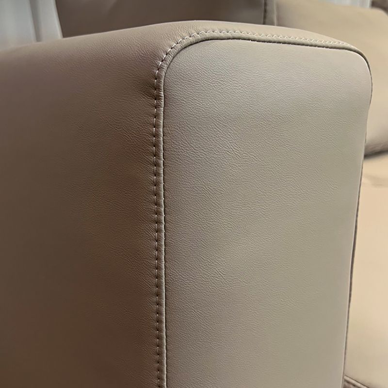 Zeitgenössisches echtes Ledersofa quadratischer Arm lose Rückensofa mit Tisch