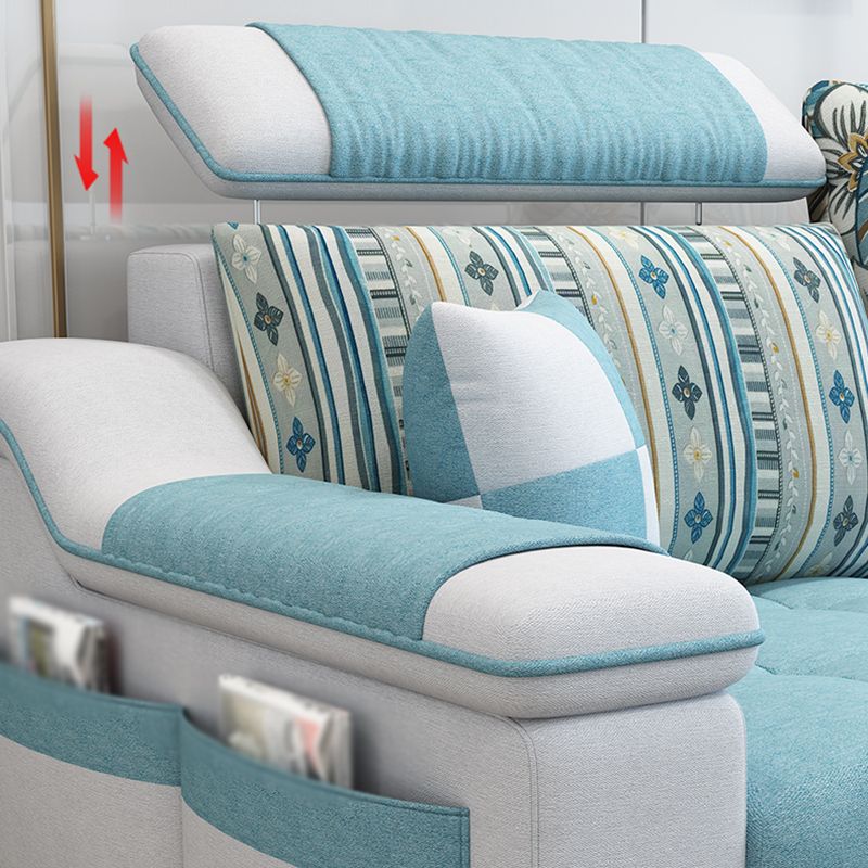 Sloped Arms Pillowed Back Cushions Storage Sectional Sofa with Chaise Clearhalo 'furn' 'furn_sectionals' 'Furniture' 'furniture_sectionals' 'kitchen' 'kitchen_sectionals' 'Living Room Furniture' 'Sectionals' 1200x1200_a3a58cf6-c26e-41fc-933e-89790d3c7bf3