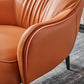Contemporary Accent Armchair Faux Leather Barrel Accent Chair Clearhalo 'Accent Chairs' 'accent_chairs' 'Chairs & Seating' 'furn' 'furn_accent_chairs' 'Furniture' 'Living Room Furniture' 1200x1200_a3a67382-aa8e-4025-9931-1fd9cdeaa7c0