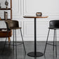 Round Wood Top Bar Table with Pedestal Industrial Metal Frame Bar Table Clearhalo 'Bar Furniture' 'Bar Tables' 'bar_tables' 'furn' 'furn_bar_tables' 'Furniture' 'Kitchen & Dining Furniture' 1200x1200_a3a7385f-4f01-4be8-a469-4fa72dc9cdc6