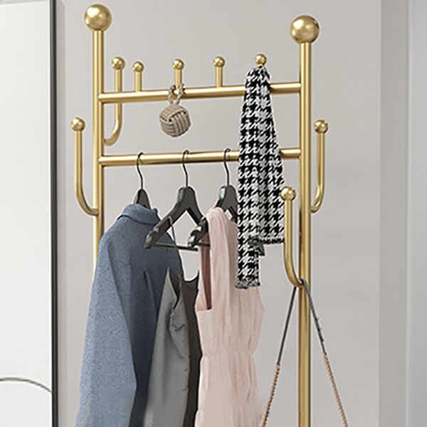 Free Standing Hall Stand Glam Metal Hall Stand with Coat Hook Clearhalo 'Entry & Mudroom Furniture' 'furn' 'furn_hall_tree_coat_racks' 'Furniture' 'Hall Trees & Coat Racks' 'hall_tree_coat_racks' 1200x1200_a3a7da8e-c791-47c1-9509-199aa765728a