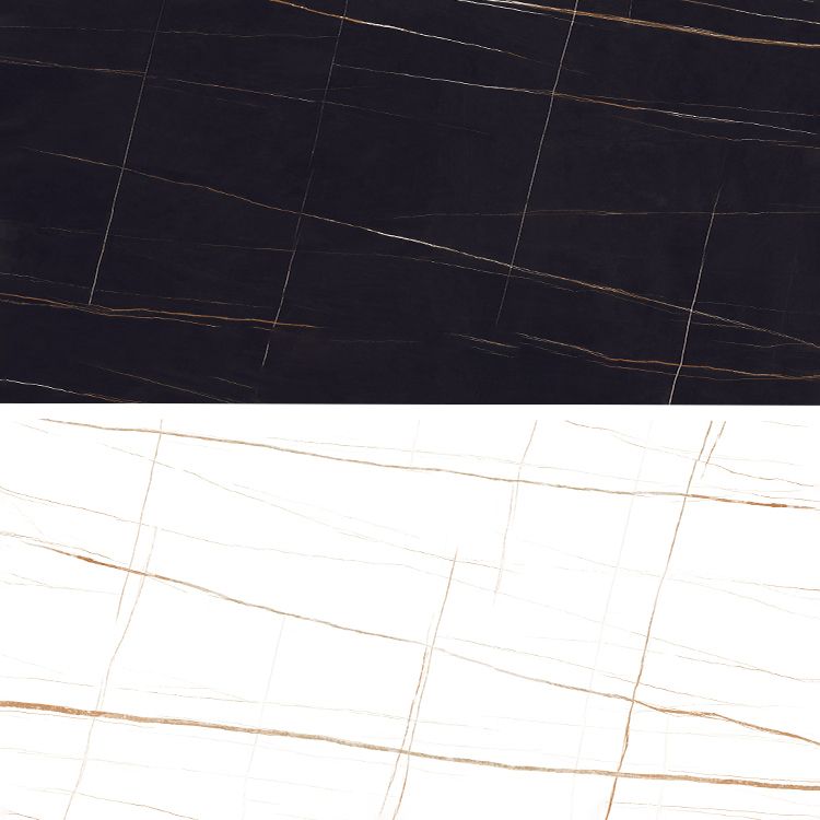 4本の足のあるストーントップダイニングテーブルコンテンポラリーダイニングテーブル