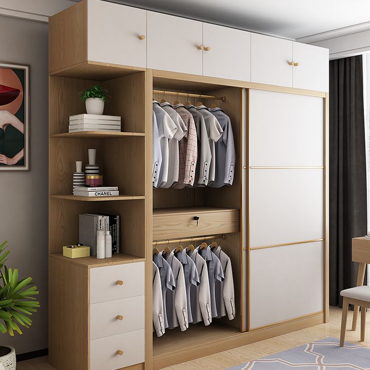 Engineered houten moderne garderobe kast schuifgarderobe armoire