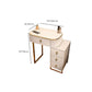 Glam Wooden Bedroom Lighted Mirror with Drawer Makeup Vanity Desk