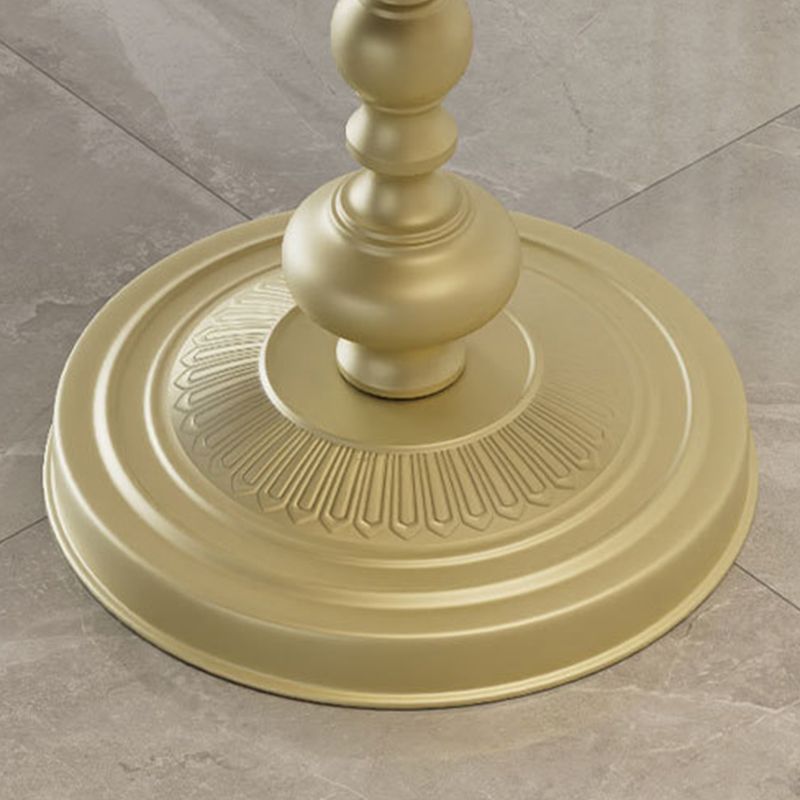 Mesa de esquina de pedestal moderna mesa lateral de pizarra redonda para sala de estar