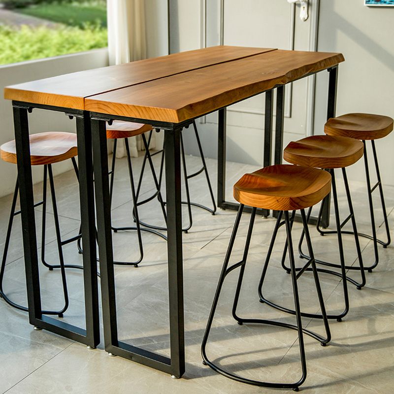 Moderna 1/3/4 Piezas Mesa de barra de barras Rectangle Pine Madera de madera para sala de estar para sala de estar