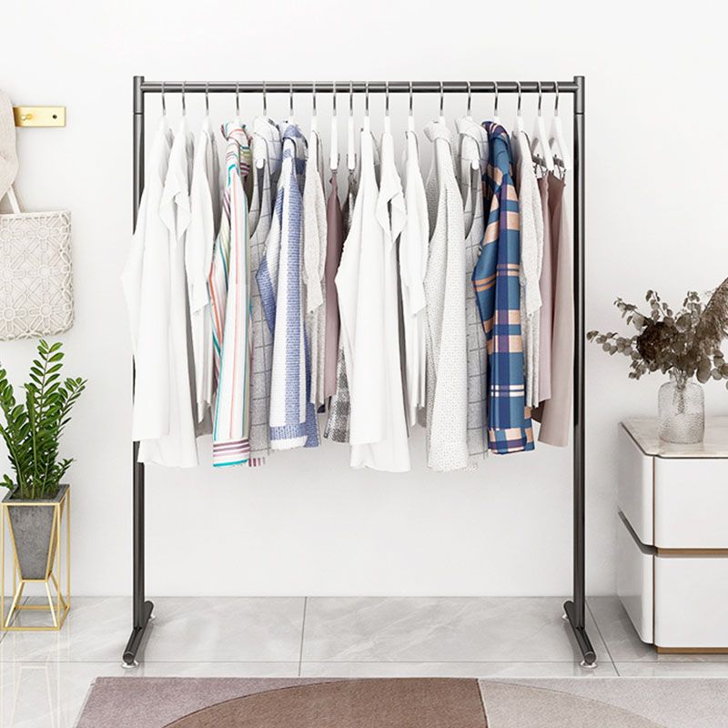 Zeitgenössischer Kleiderregal Hängende Schiene Metallrahmen Eingangsmantelbügel