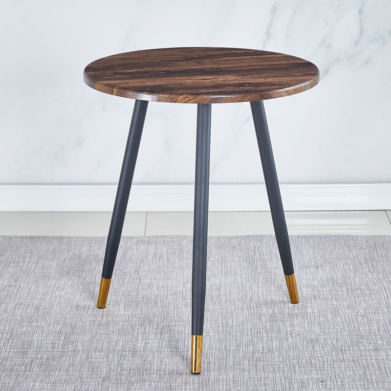 28.74 "Table lateral de estilo contemporáneo de estilo 3 patas de acento lateral redondo de madera de 3 patas