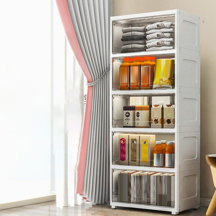 5-Door Storage Cabinet Contemporary Plastic Wardrobe Armoire Clearhalo 'Armoires & Wardrobes' 'armoires_wardrobes' 'Bedroom Furniture' 'furn' 'furn_armoires_wardrobes' 'Furniture' 1200x1200_a3aed9be-9285-460a-9d9c-96f5a2578fa7