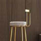 Nordic Style Bar-stool Round Seat Counter Bar Stool with Metal Legs Clearhalo 'Bar Furniture' 'Bar Stools' 'bar_stools' 'furn' 'furn_bar_stools' 'Furniture' 'Kitchen & Dining Furniture' 1200x1200_a3af9e6f-4c95-4ac1-8a8f-a4097a3a4501