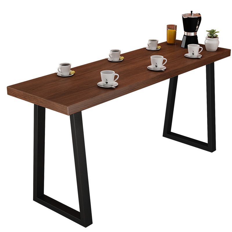 Industrial Style Bistro Bar Table Rectangle Solid Wood Bar Table Clearhalo 'Bar Furniture' 'Bar Tables' 'bar_tables' 'furn' 'furn_bar_tables' 'Furniture' 'Kitchen & Dining Furniture' 1200x1200_a3b048a0-6474-4b48-bc9c-e700101a3432