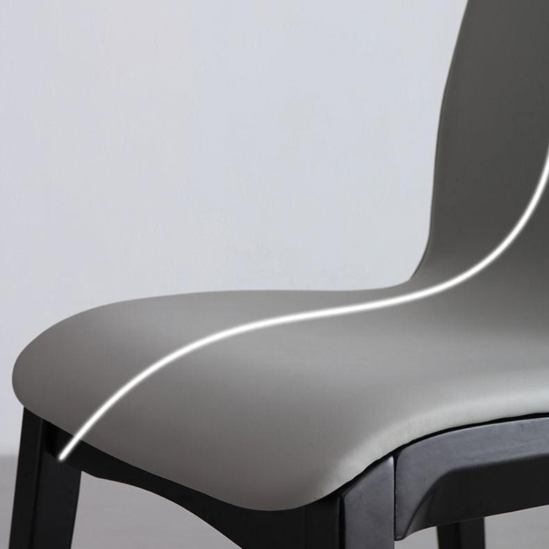 Scandinavian Indoor Side Chair Wood Upholstered Solid Back Single Dining Room Chair Clearhalo ' kitchen&dining_furn' 'Dining Chairs' 'Dining Tables & Seating' 'dining_chair' 'furn' 'furn_dining_chair' 'Furniture' 'furniture_dining_chair' 'Kitchen & Dining Furniture' 'kitchen' 1200x1200_a3b197f7-b63d-496a-9795-e62babb748eb