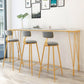 Glam Style Bistro Bar Table Rectangle Faux Marble Bar Table for Living Room