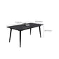 Contemporary Rectangle Dining Table Sintered Stone Dining Table in Black Clearhalo 'Dining Tables & Seating' 'Dining Tables' 'dining_table' 'furn' 'furn_dining_table' 'Furniture' 'Kitchen & Dining Furniture' 1200x1200_a3b574db-8499-4ff7-b63b-34aa1ea0c266