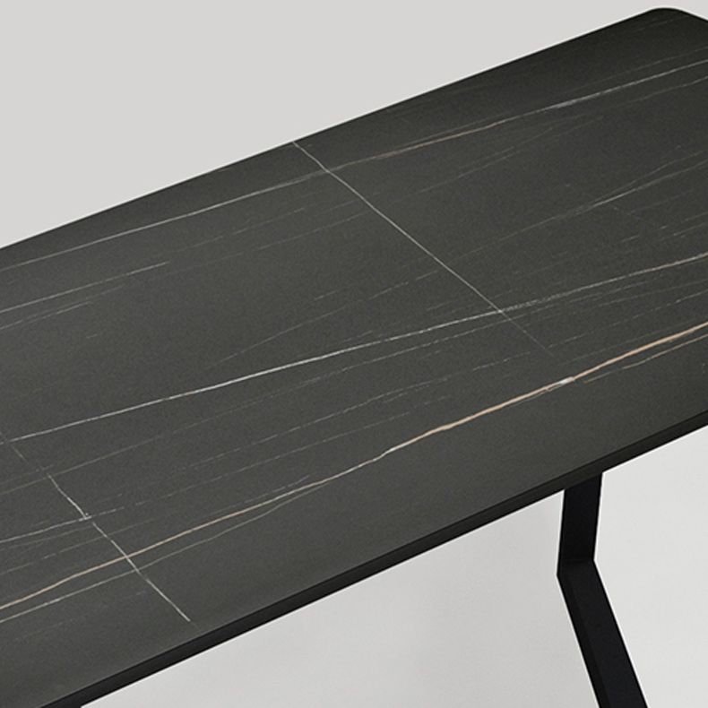 Contemporary Office Desk Antique Finish Rectangular Computer Desk with Metal Legs Clearhalo 'furn' 'furn_office_desk' 'Furniture' 'Office Desks' 'Office Furniture' 'office_desk' 1200x1200_a3b5fc90-b99b-4b7f-b263-938ea5d6682b