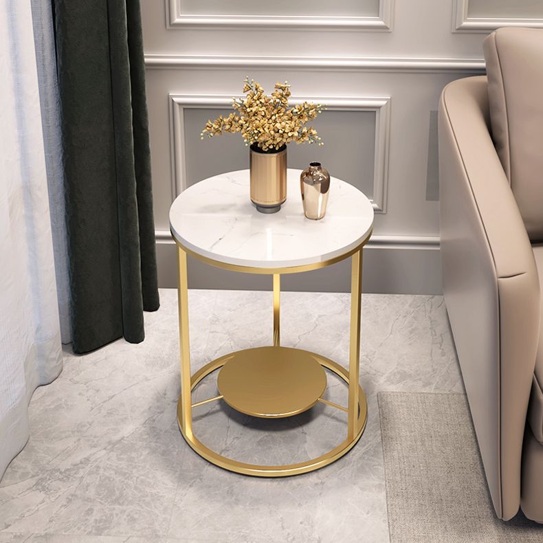 Modernistic Metal Frame Nesting Tables Slate Top Round End Table Clearhalo 'Coffee & Accent Tables' 'End & Side Tables' 'end_side_tables' 'furn' 'furn_end_side_tables' 'Furniture' 'Living Room Furniture' 1200x1200_a3b7022c-0b56-4356-bc7e-1ac6cd993b15