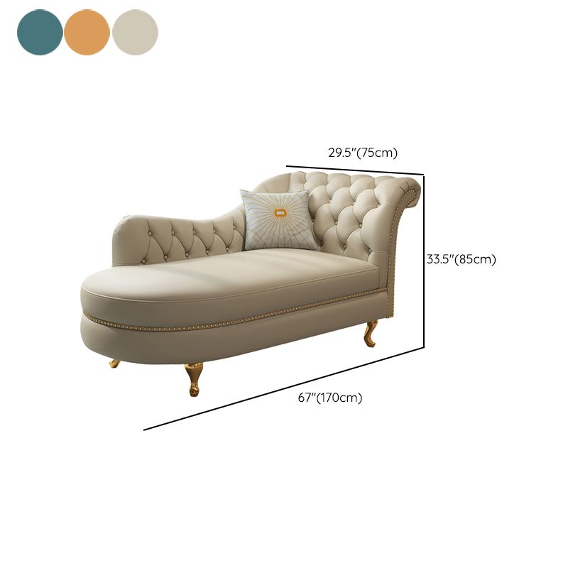 Chaise à bras roulés de style traditionnel en simili cuir pour salon