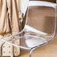 Acrylic Dining Armchair Contemporary Side Chair with Silver Base