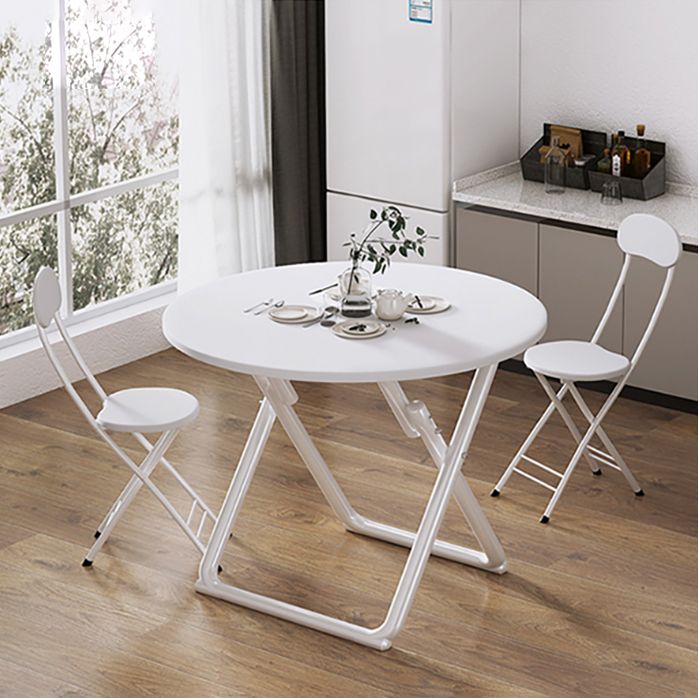 Modern Wooden Dining Room Set with Round Table Space-Saving Design Dining Table Furniture Clearhalo 'Dining Room Sets' 'Dining Tables & Seating' 'dining_room_set' 'furn' 'furn_dining_room_set' 'Furniture' 'furniture_dining_room_set' 'Kitchen & Dining Furniture' 'kitchen&dining_furn' 'kitchen' 1200x1200_a3b984e6-ec7e-43e7-b340-4a0f3f37ba2f