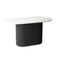 Oval White Tone Dining Table Luxury Pedestal Table for Dining Room Clearhalo ' dining_table' 'Dining Tables & Seating' 'Dining Tables' 'furn' 'furn_dining_table' 'Furniture' 'furniture_dining_table' 'Kitchen & Dining Furniture' 'kitchen&dining_furn' 'kitchen' 'kitchen_dining_table' 1200x1200_a3baf8bb-fec1-49a3-abb4-a331e07cd407