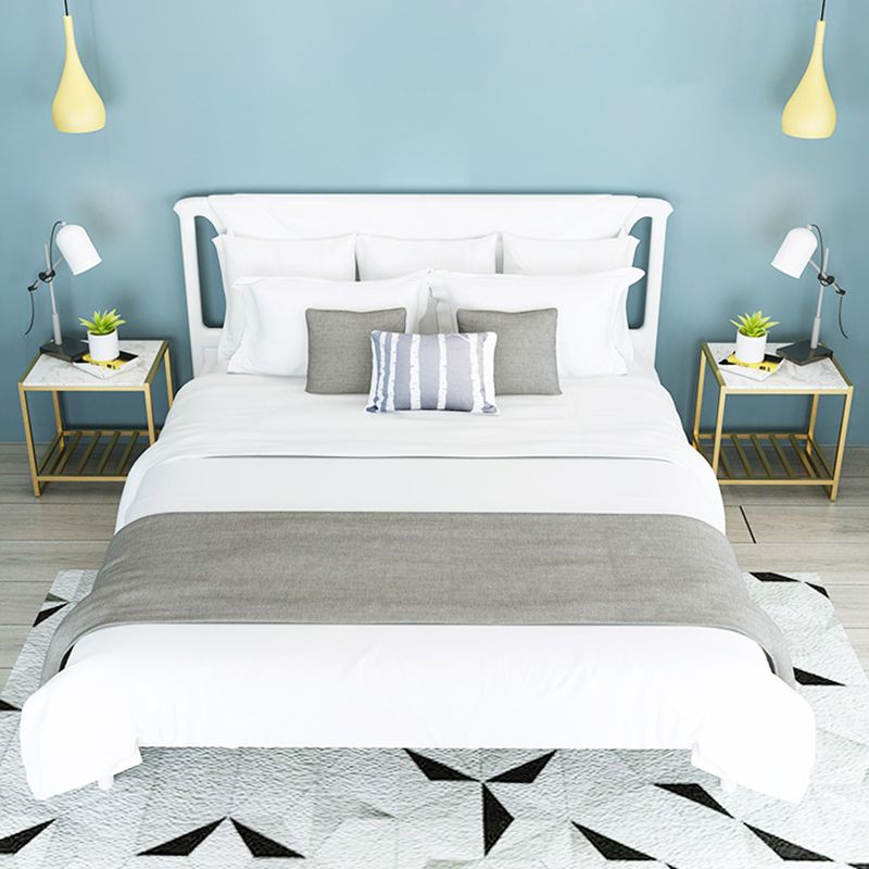 1 Shelf Industrial Nightstand Stone Open Storage Night Table 19.7" Tall Clearhalo 'Bedroom Furniture' 'furn' 'furn_night_stand' 'Furniture' 'night_stand' 'Nightstands' 1200x1200_a3bb6919-27fa-4210-b34f-07ed113614dd