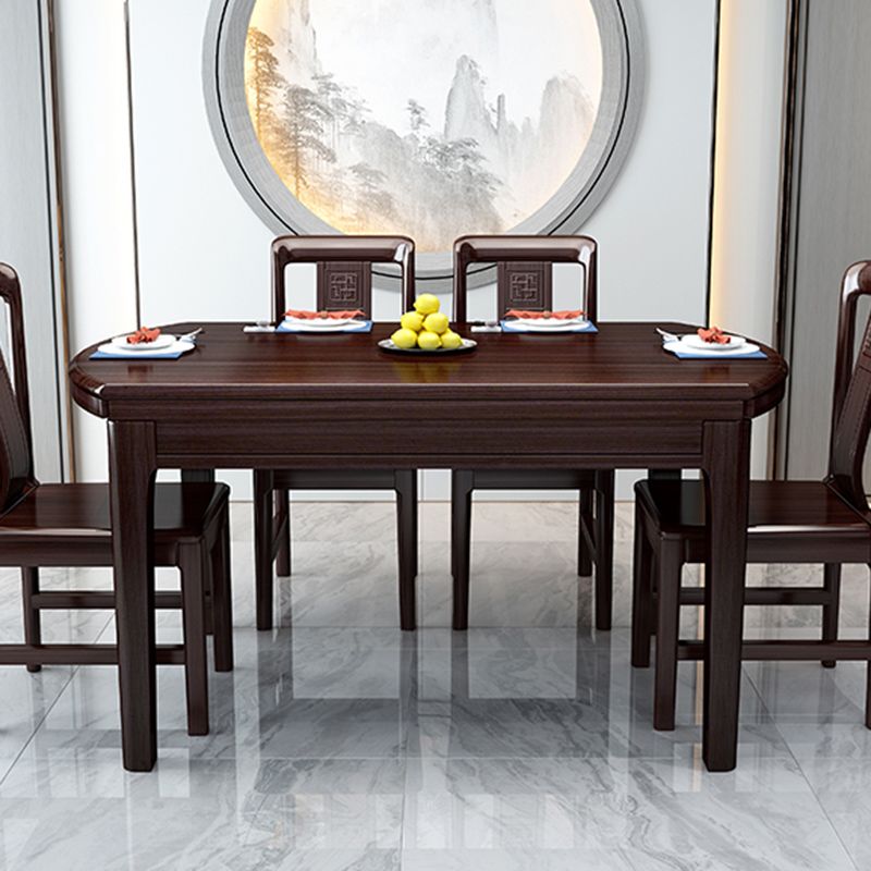 Moderne opvouwbare eettafel voor thuis, massief houten dinettetafel