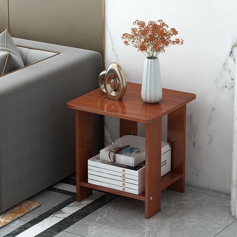 Contemporary Wooden Side Table One Shelf End Table With Four Legs Clearhalo 'Coffee & Accent Tables' 'End & Side Tables' 'end_side_table' 'end_side_tables' 'furn' 'furn_end_side_tables' 'Furniture' 'furniture_end_side_table' 'Living Room Furniture' 1200x1200_a3be3225-64bf-4fb5-abb6-6d5245999fb1