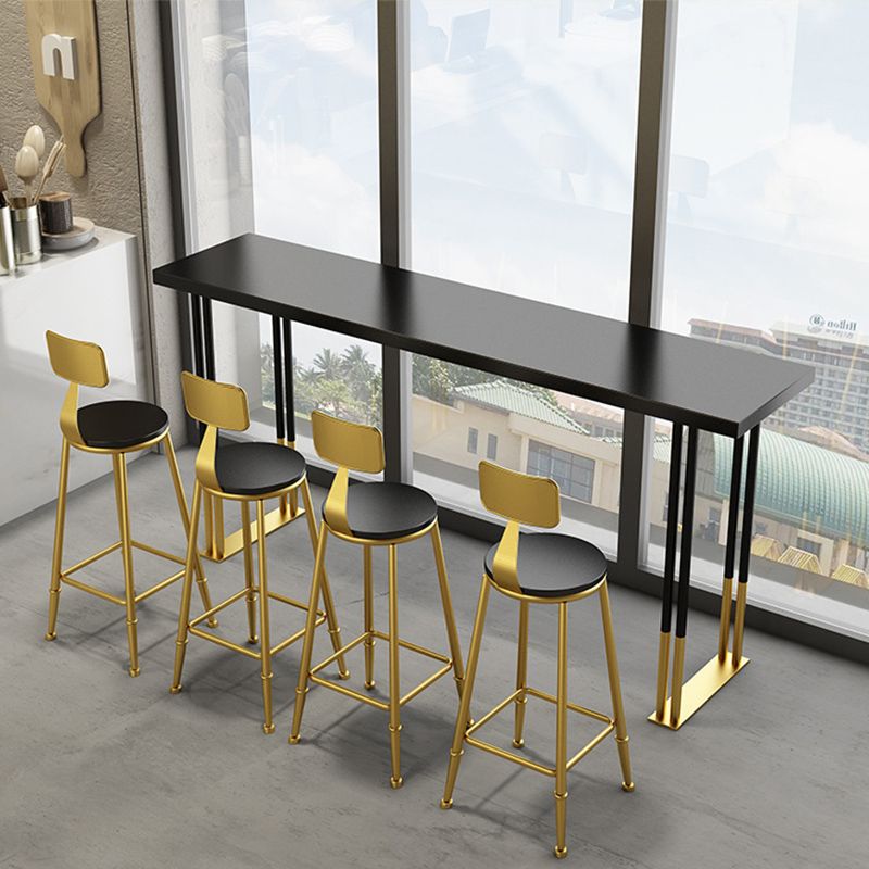 Modern Rectangle Bar Counter Table Wood Bar Counter Table with Metal Legs Clearhalo 'Bar Furniture' 'Bar Tables' 'bar_tables' 'furn' 'furn_bar_tables' 'Furniture' 'Kitchen & Dining Furniture' 1200x1200_a3bec533-59cd-408a-a730-49f3ffe96e29