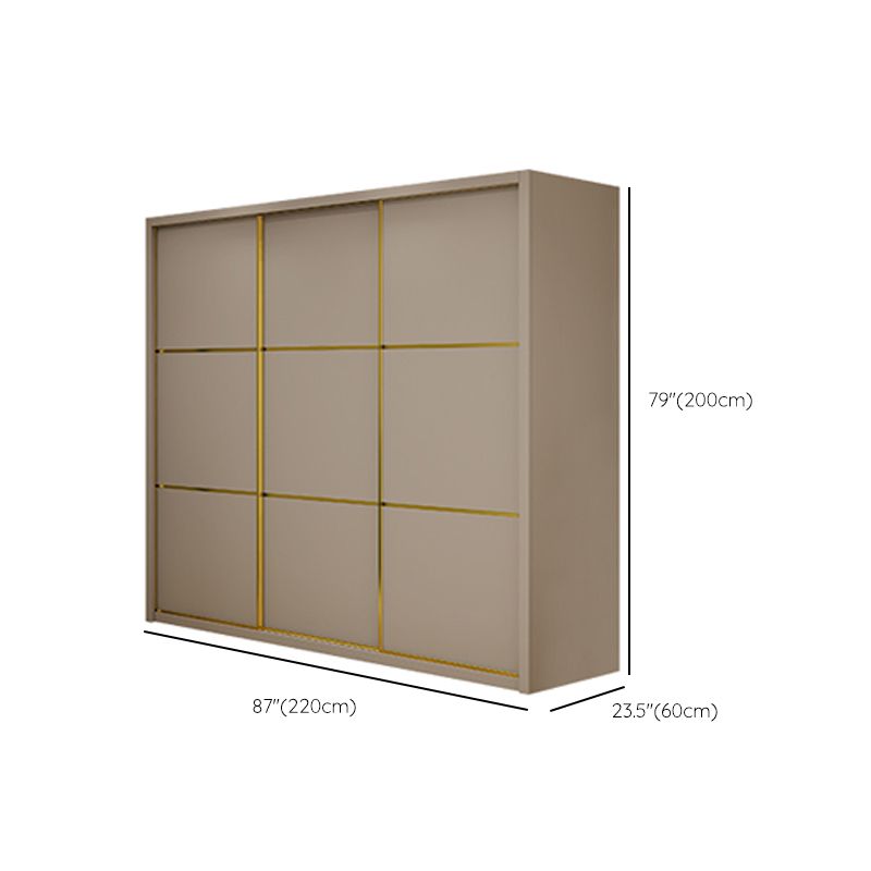 Contemporary Style Wardrobe Wooden Bedroom Wardrobe Closet with Clothes Rail Clearhalo 'Armoires & Wardrobes' 'armoires_wardrobes' 'Bedroom Furniture' 'furn' 'furn_armoires_wardrobes' 'Furniture' 1200x1200_a3c20b87-7057-40c1-88e1-692fdeae7636