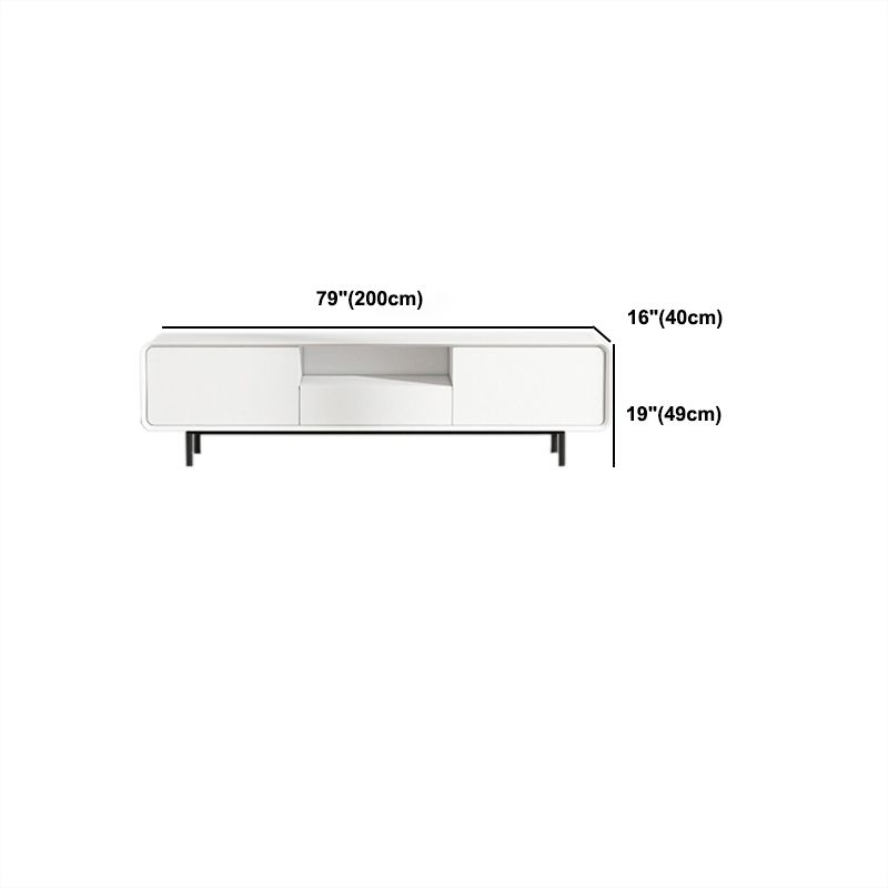 16 "D Consolet de stand de télévision moderne Cabinet télévisé à rangement ouvert, faux bois