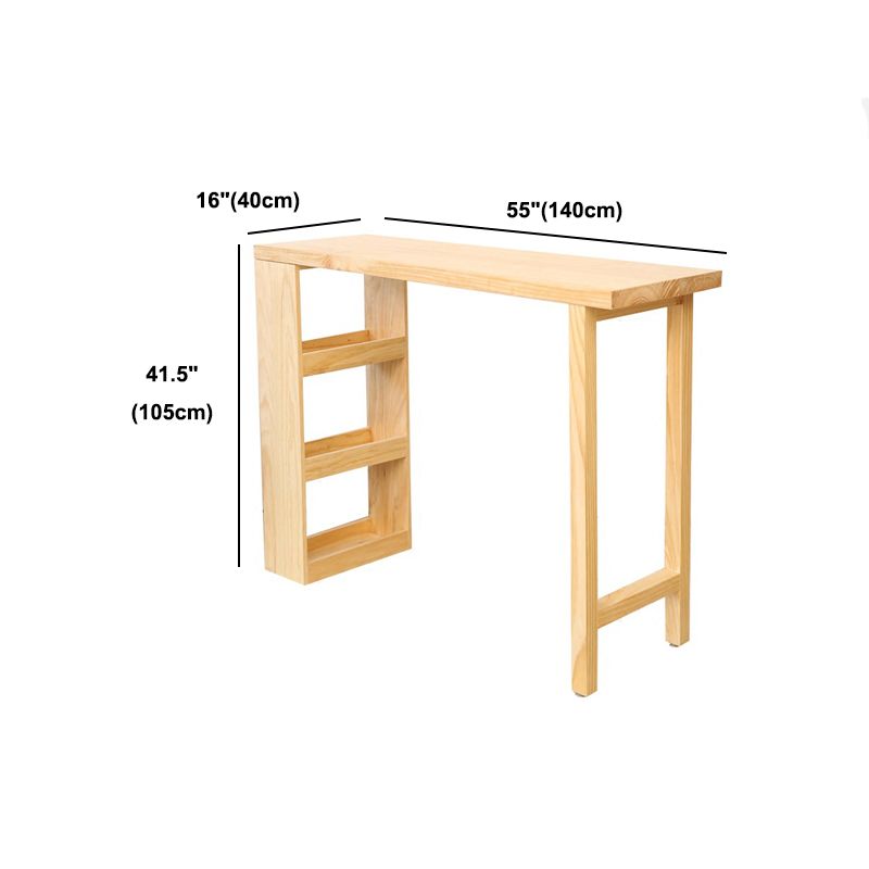 Contemporary Dining Bar Counter Table Rectangle Wooden Table for Kitchen Clearhalo 'Bar Furniture' 'Bar Tables' 'bar_tables' 'furn' 'furn_bar_tables' 'Furniture' 'furniture_bar_tables' 'Kitchen & Dining Furniture' 1200x1200_a3c2aeb2-bcb0-4501-881b-e06d9bc971bc