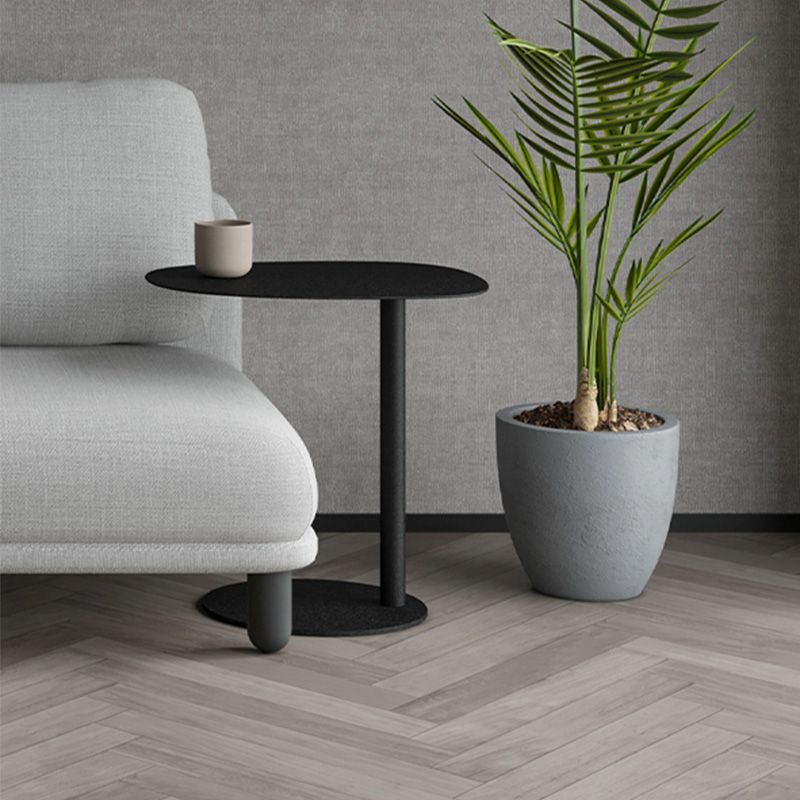 Mid-Century Metal Geometric End Table Pedestal Side Table for Living Room