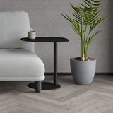 Mid-Century Metal Geometric End Table Pedestal Side Table for Living Room