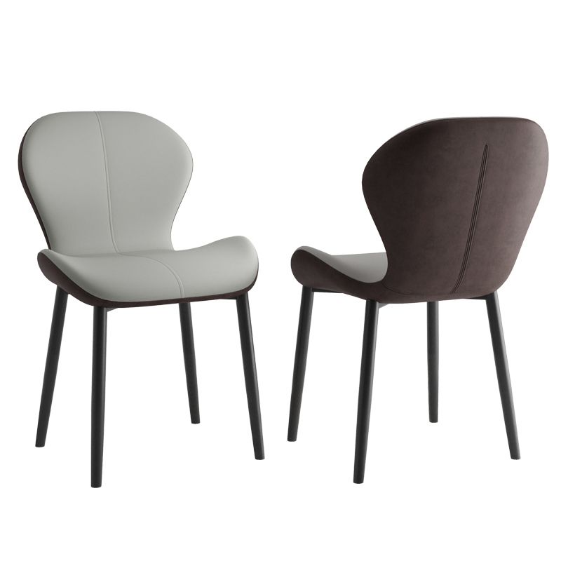Scandinavian PU Leather Bedroom Side Chair Matte Finish Parsons Dining Chair Clearhalo ' kitchen&dining_furn' 'Dining Chairs' 'Dining Tables & Seating' 'dining_chair' 'furn' 'furn_dining_chair' 'Furniture' 'furniture_dining_chair' 'Kitchen & Dining Furniture' 'kitchen' 1200x1200_a3c445fb-e9ff-4863-b3ed-839a20806c3c