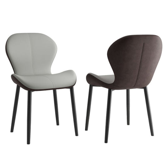 Scandinavian PU Leather Bedroom Side Chair Matte Finish Parsons Dining Chair Clearhalo ' kitchen&dining_furn' 'Dining Chairs' 'Dining Tables & Seating' 'dining_chair' 'furn' 'furn_dining_chair' 'Furniture' 'furniture_dining_chair' 'Kitchen & Dining Furniture' 'kitchen' 1200x1200_a3c445fb-e9ff-4863-b3ed-839a20806c3c