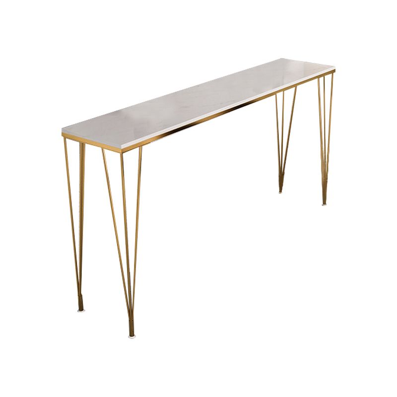 White Glam Style Table in Faux Marble and Metal Milk Tea Shop Bar Table Clearhalo 'Bar Furniture' 'Bar Tables' 'bar_tables' 'furn' 'furn_bar_tables' 'Furniture' 'furniture_bar_tables' 'Kitchen & Dining Furniture' 1200x1200_a3c4924d-bc5f-40c6-9847-1347bff3ad6c