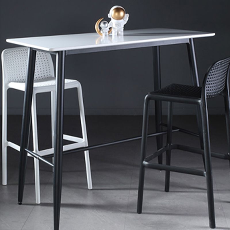 Modern Style Wooden Top Rectangle 4 Legs Bar Dining Table for Home Clearhalo 'Bar Furniture' 'Bar Tables' 'bar_tables' 'furn' 'furn_bar_tables' 'Furniture' 'Kitchen & Dining Furniture' 1200x1200_a3c71ec4-16dd-487a-a48c-e2c6db15139e