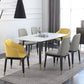 Mesa de comedor rectangular Mid-Century Mesa de comedor de piedra con 4 patas