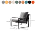 Industrial Metal Armchair Leather Upholstered Accent Armchair Clearhalo 'Accent Chairs' 'accent_chairs' 'Chairs & Seating' 'furn' 'furn_accent_chairs' 'Furniture' 'Living Room Furniture' 1200x1200_a3c798f0-3c70-414e-8a1c-4c66e569bc04