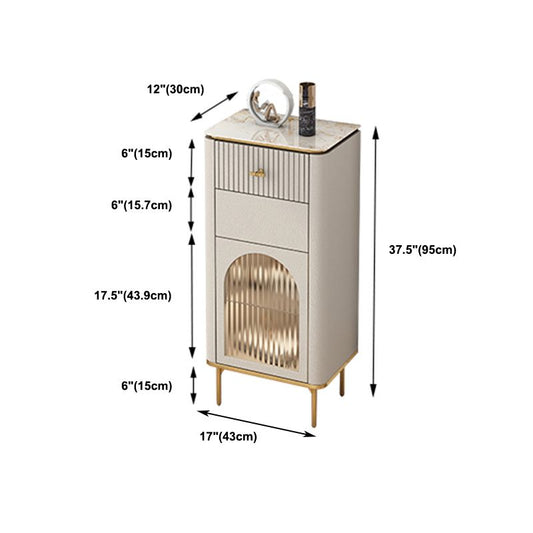 11.7-inch Width Glam Storage Chest Stone Storage Chest Dresser