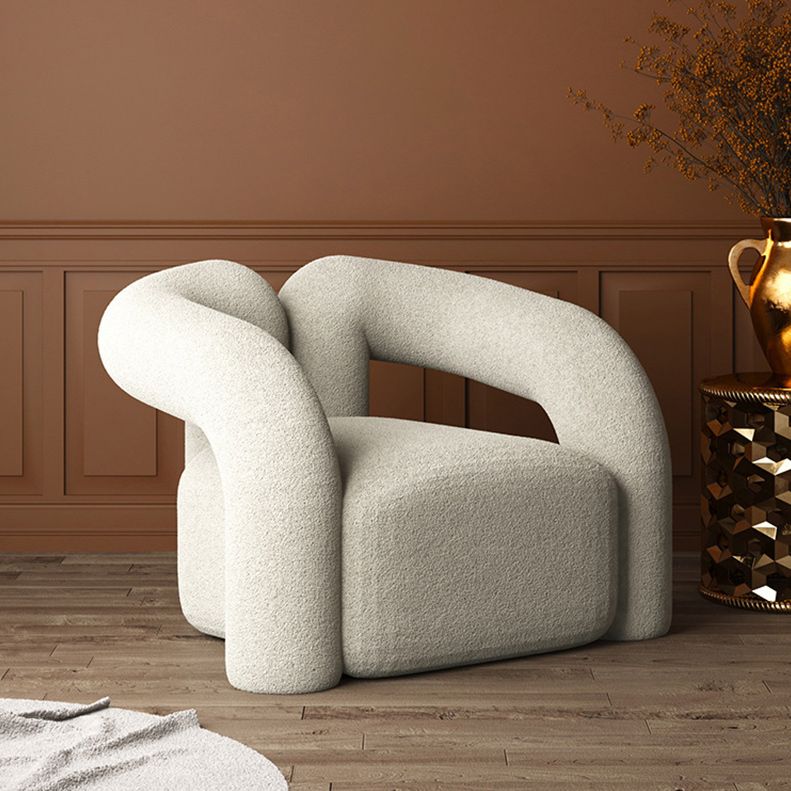 Sofá blanco contemporáneo con brazo de esmoquin y espalda apretada en lana