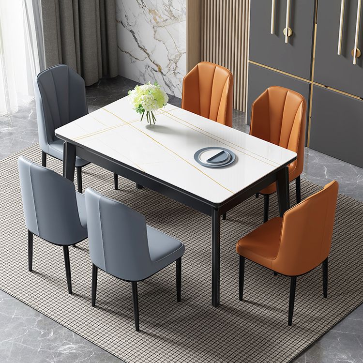 Midcentury Style Dining Room Collection Stone 4 Legs Indoor Dining Site Table Clearhalo ' dining_table' 'Dining Tables & Seating' 'Dining Tables' 'furn' 'furn_dining_table' 'Furniture' 'furniture_dining_table' 'Kitchen & Dining Furniture' 'kitchen&dining_furn' 'kitchen' 'kitchen_dining_table' 1200x1200_a3c86b89-5973-49dd-b94d-de795fb77205