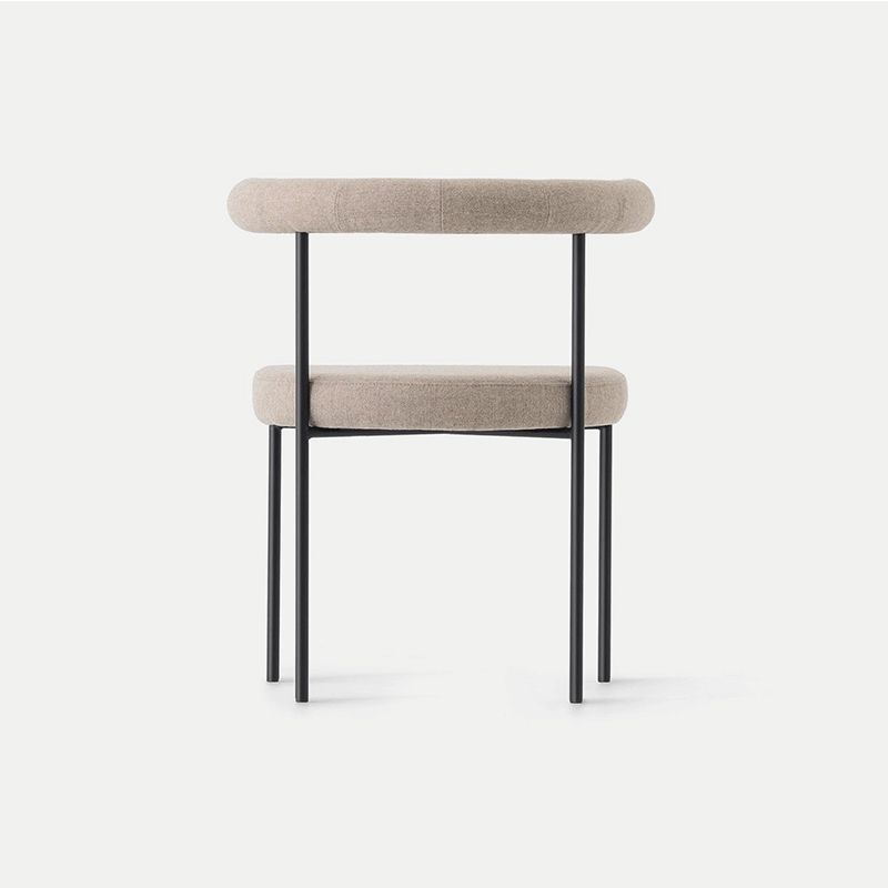 Glam Metal Dining Room Chair Open Back Dining Side Chair in Black Clearhalo 'Dining Chairs' 'Dining Tables & Seating' 'dining_chair' 'furn' 'furn_dining_chair' 'Furniture' 'furniture_dining_chair' 'Kitchen & Dining Furniture' 1200x1200_a3c9a327-84d3-4865-ab3c-91ff3d0ef84c