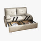 Microfiber Sofa Bed 33.46" Wide Armless Sofa Bed in Light Khaki