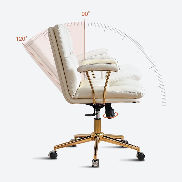 Mid-back Office Chair Leather Seat with Fixed Armrest and Tufted Office Chair Clearhalo 'Furniture' 'furniture_office_chair' 'Office Chairs' 'Office Furniture' 'office_chair' 1200x1200_a3ca6258-eb86-4bf1-a7ec-1ec22710a230